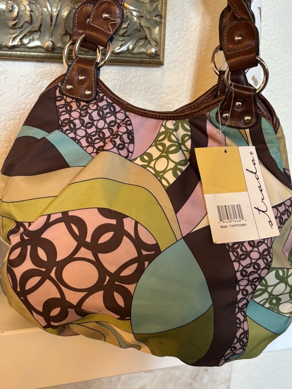Strada Swirl Satchel | Retro Chic Statement Bag